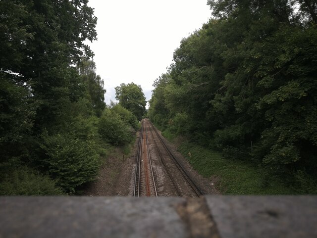 Looking along the railway