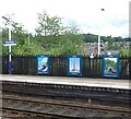 Posters on Romiley Station