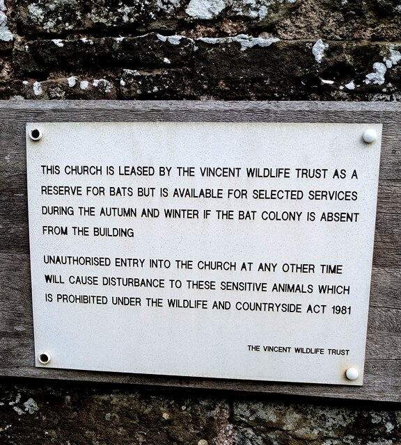 Notice near the entrance to St Govan's Church, Llangovan, Monmouthshire