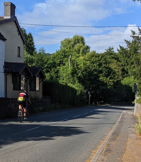 Cyclist number 75, Mitchel Troy, Monmouthshire