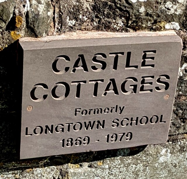 Castle Cottages name stone, Longtown