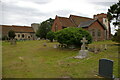 TM2737 : Trimley churches and churchyard by Christopher Hilton