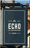 TQ6572 : Sign for the Echo, Gravesend by JThomas