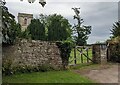 SO5634 : Entrance gates to St. Cuthbert's church (Holme Lacy) by Fabian Musto