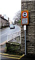 Bilingual road sign on a Crickhowell corner