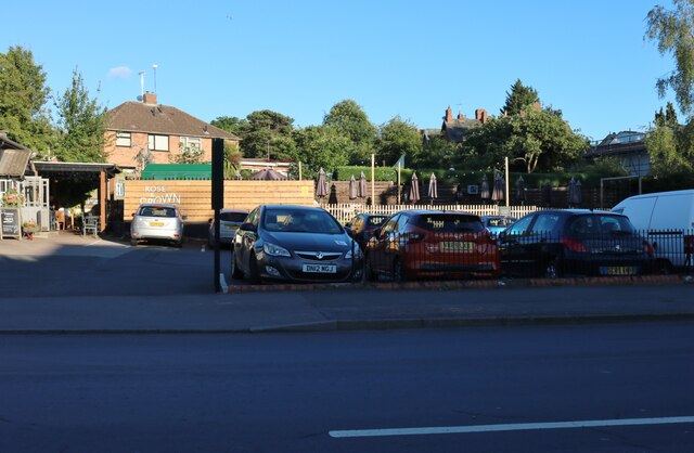 The Rose & Crown car park on Ledbury Road, Hereford