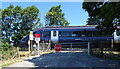 Passing high speed train, level crossing off Lower Road