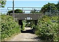 Railway bridge over track to Bax
