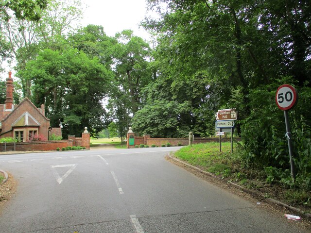 Minor  road  junction  onto  A12