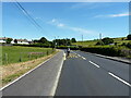 Riding into Dolfor on the A483