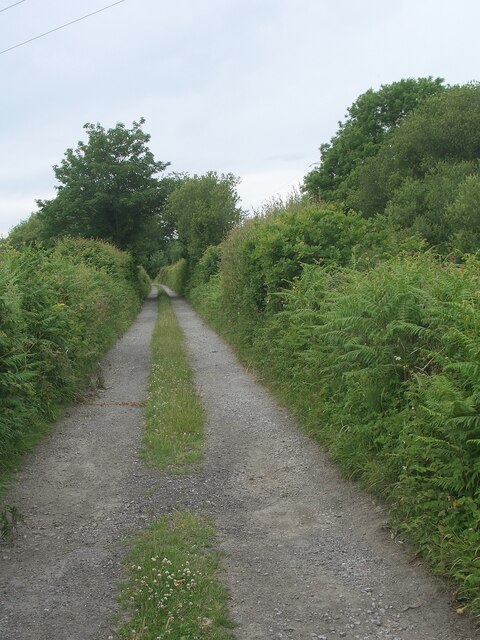 Track west of Pyle on a Wales Coast Path alternative route