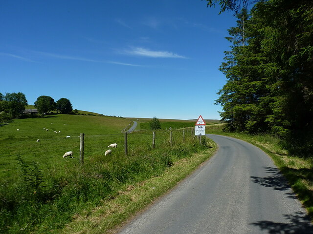 Approaching a cattle grid on the moorland road