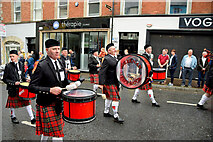 H4572 : Carrying a big drum, Omagh by Kenneth  Allen