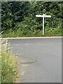 Road junction and signpost