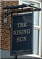 Sign for the Rising Sun, Lewisham