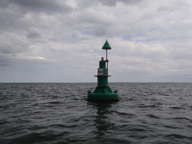 Starboard hand navigation buoy 'No 5'
