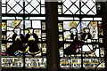 SP2422 : Bledington, St. Leonard's Church: c15th stained glass window 5 (detail) by Michael Garlick