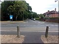 Looking across Minley Road into St John