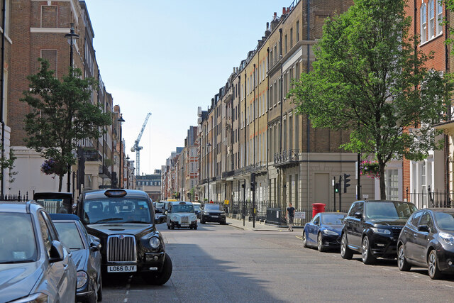 Wimpole Street, Marylebone, from the north