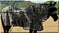 Horse in a zebra coat - near Hurstfold Farm