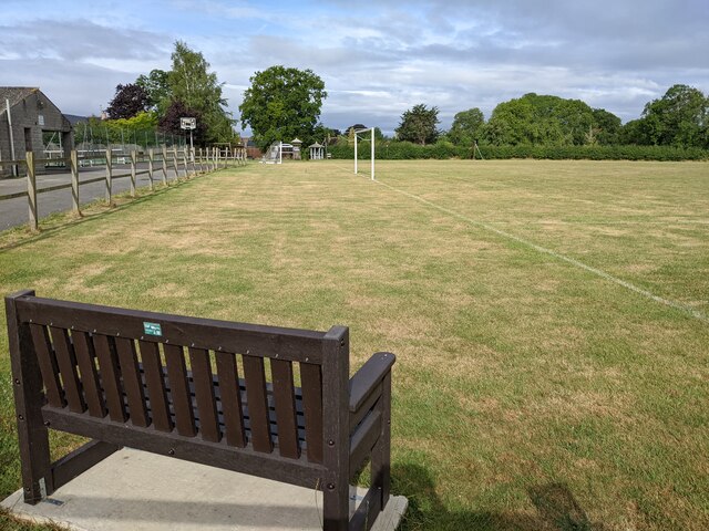 A nice bench for watching the sport in Keinton Mandeville