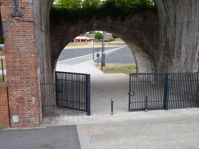 Gateway to Worcester University City Campus from the Hive area