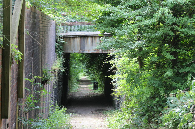 Path under road to Llanhilleth Colliery Memorial