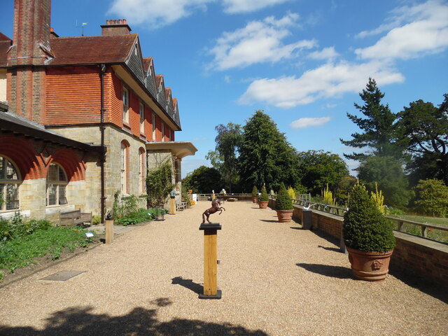 Side view of Standen House South Terrace
