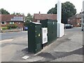 Telecoms mast control cabinets on Armley Ridge Road