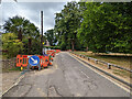 Laying fibre-optic cable, Worth Park Avenue, Crawley