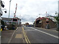 Level crossing on Station Road (B3121), Addlestone Railway Station