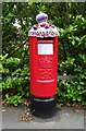 Yarn bombed Elizabeth II postbox on Amber Hill, Camberley