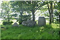 Berrybrae stone circle: recumbent stone and flankers