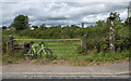 Old railway gatepost near Toome