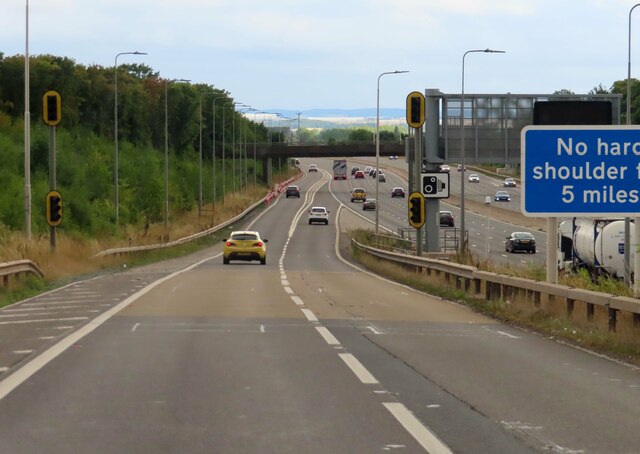 The slip road to the southbound M1 at... © Steve Daniels :: Geograph ...