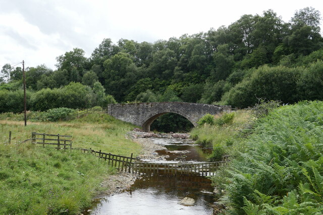 A bridge over the Whitrope Burn north of Hermitage
