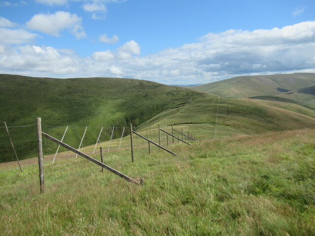 Deer fence on Talla Cleuch Head