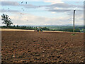 Ploughing a field near Law