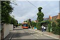 Bus stop and shelter on The Street, Swallowfield Village