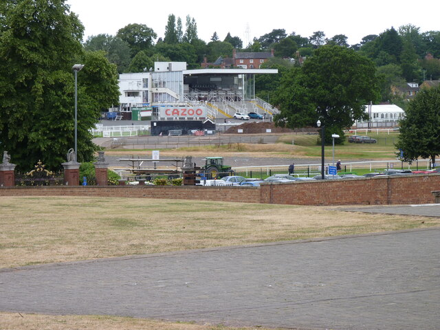 Worcester racecourse with grandstand