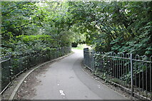 TM5493 : The Great Eastern Linear Park #10  fenced off drop by Adrian S Pye