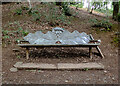 A bench by The Cleveland Way, Rifts Wood Saltburn Valley Gardens