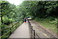 A path and the miniature railway, Saltburn Valley Gardens