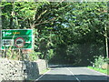 The A494 north approaching junction for Brithdir