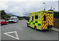 SN9768 : Yellow ambulance, Rhayader, Powys by Jaggery