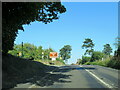 The A539 at Trevor village sign