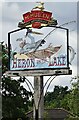 Sign for the Heron on the Lake