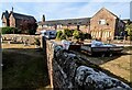 Buildings beyond the churchyard, Ganarew, Herefordshire