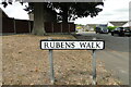 Rubens Walk street sign, Gunton, Lowestoft