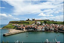 NZ9011 : View towards the East Cliff and Whitby Abbey by Jeff Buck